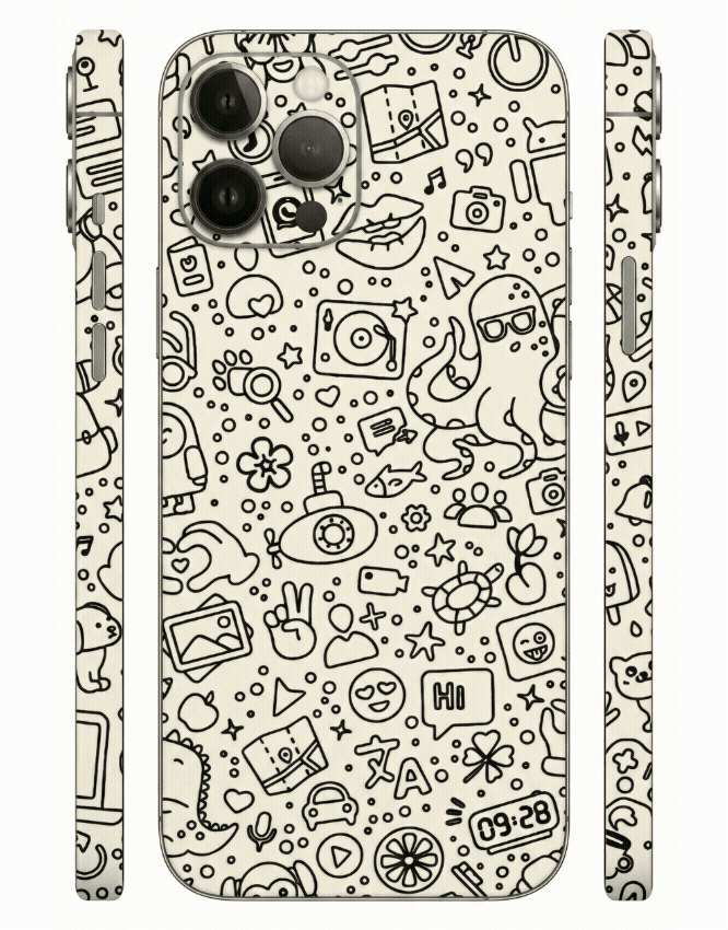 Cute_Doodle_Pattern_Aesthetic_Minimal_Art_Classic_Neon_Skin