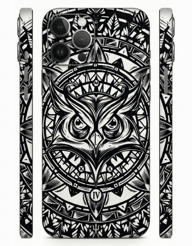 Tribal_Owl_Mandala_Geometric_Black_Art_Classic_Neon_Skin