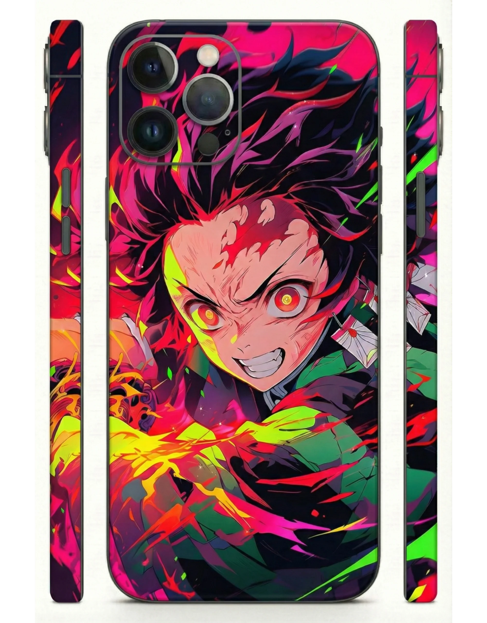 Blazing_Fire_Anime_Warrior_3D_Sparkel_Mobile_Skin