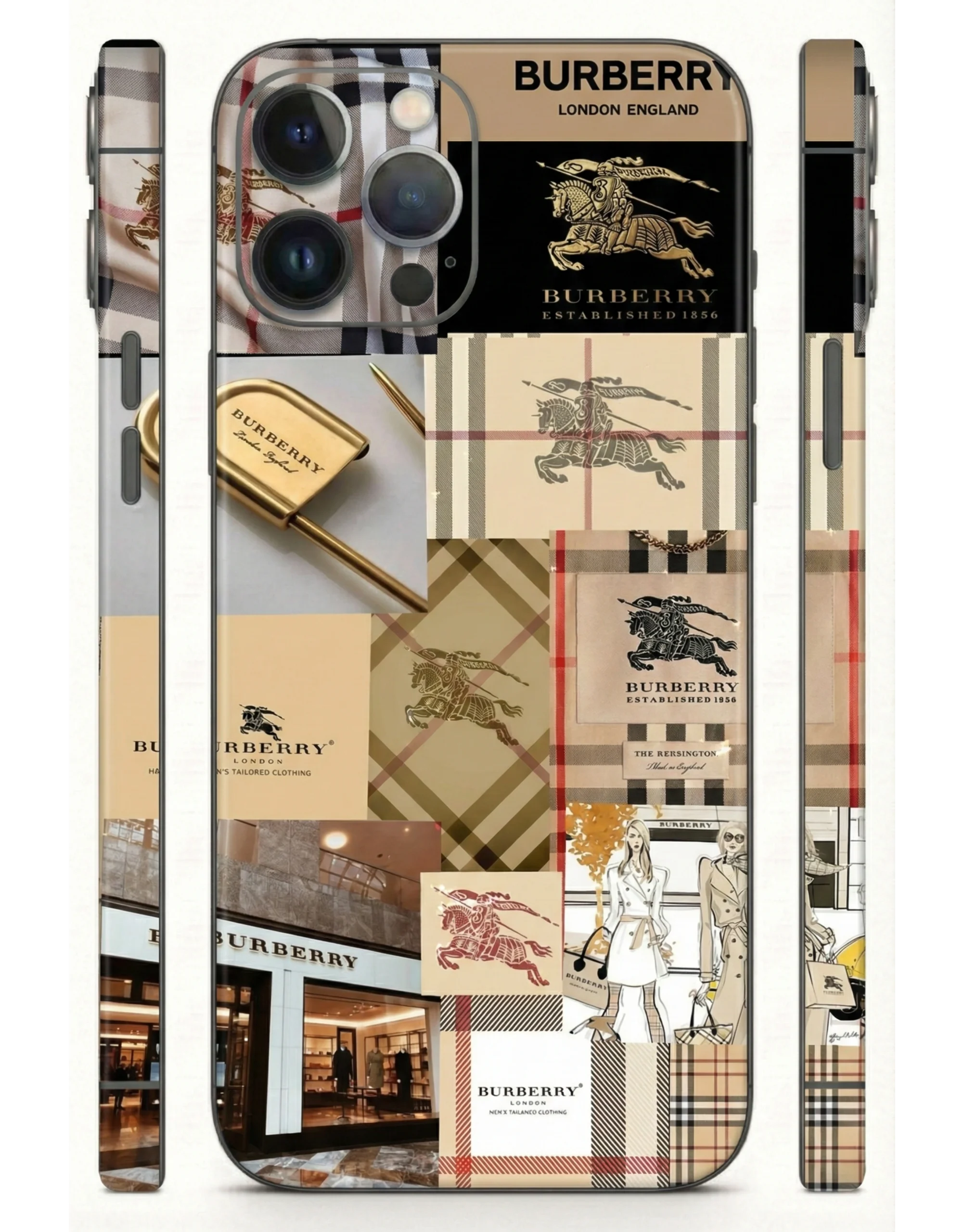 Burberry_Luxury_Collage_3D_Sparkel_Mobile_Skin