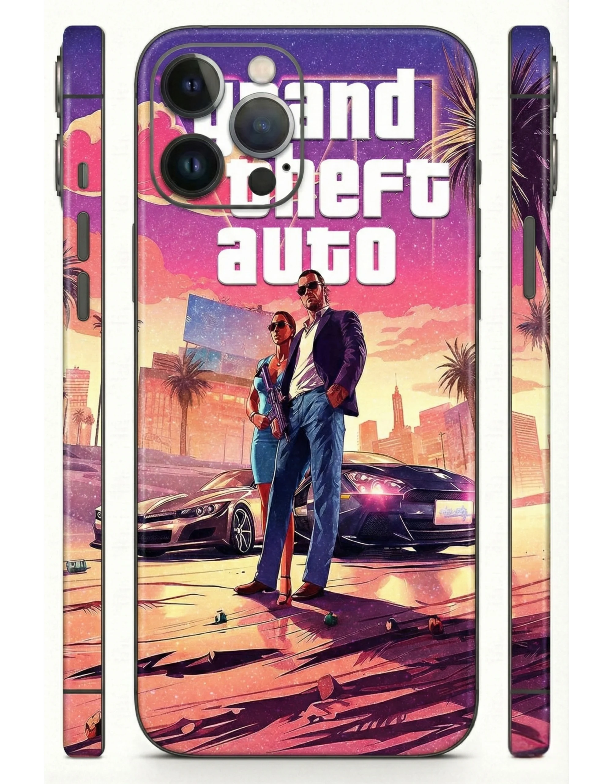 GTA_Couple_Sunset_Art_Sparkle_Mobile_Skin