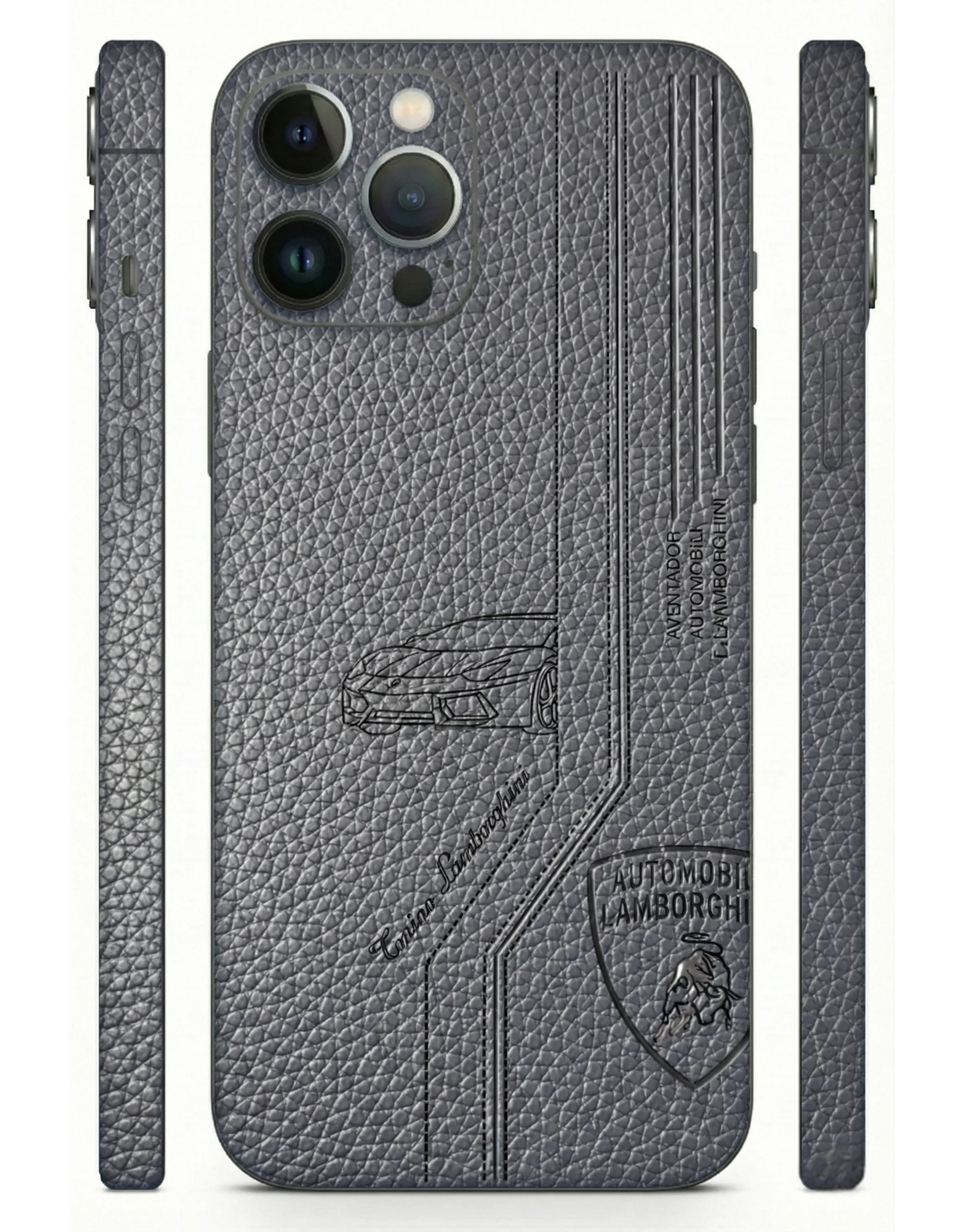 Grey_Lamborghini_Leather_Mobile_Skin