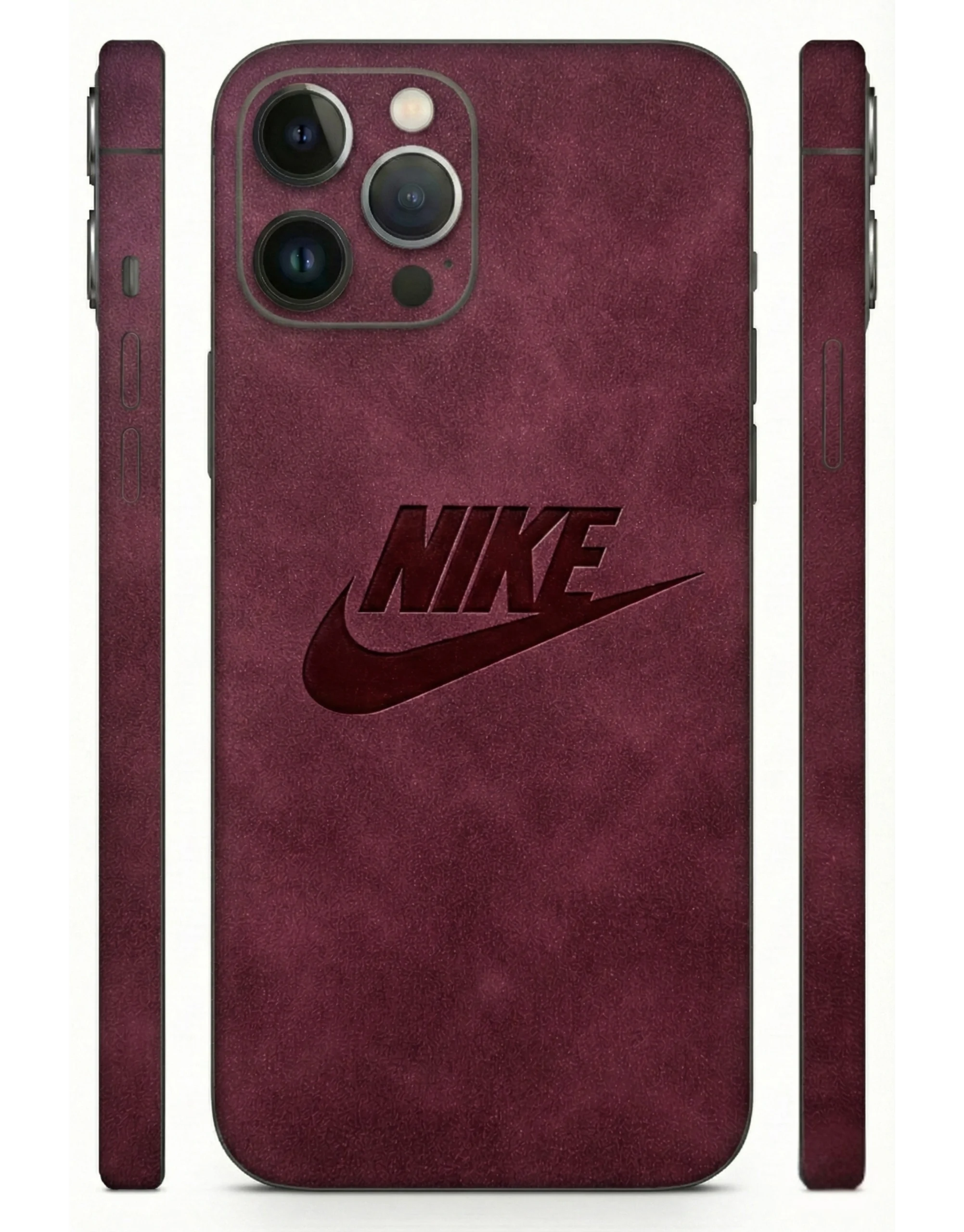 Maroon_Nike_Embossed_Leather_Mobile_Skin