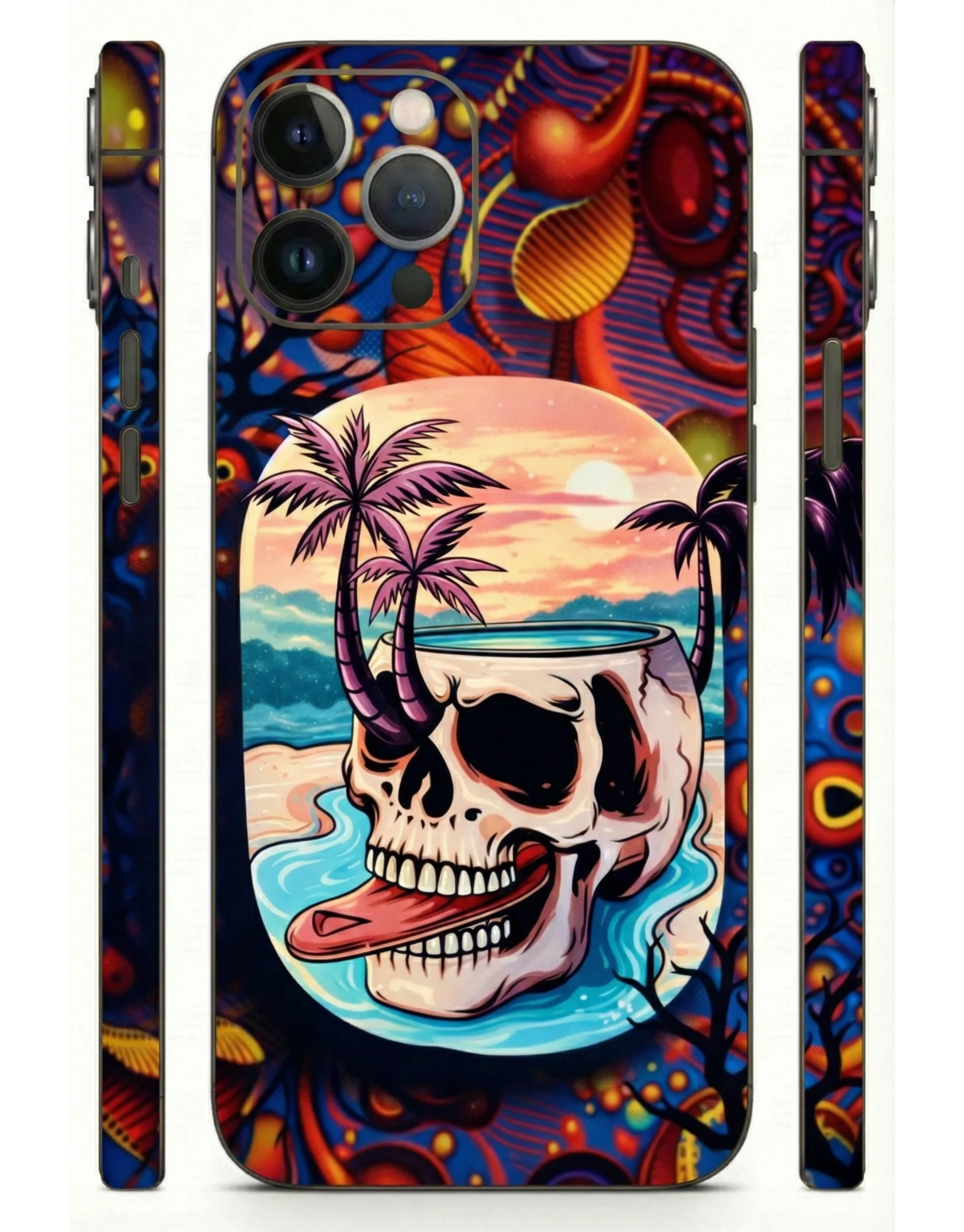 Psychedelic Skull Island Classic Mobile Skin