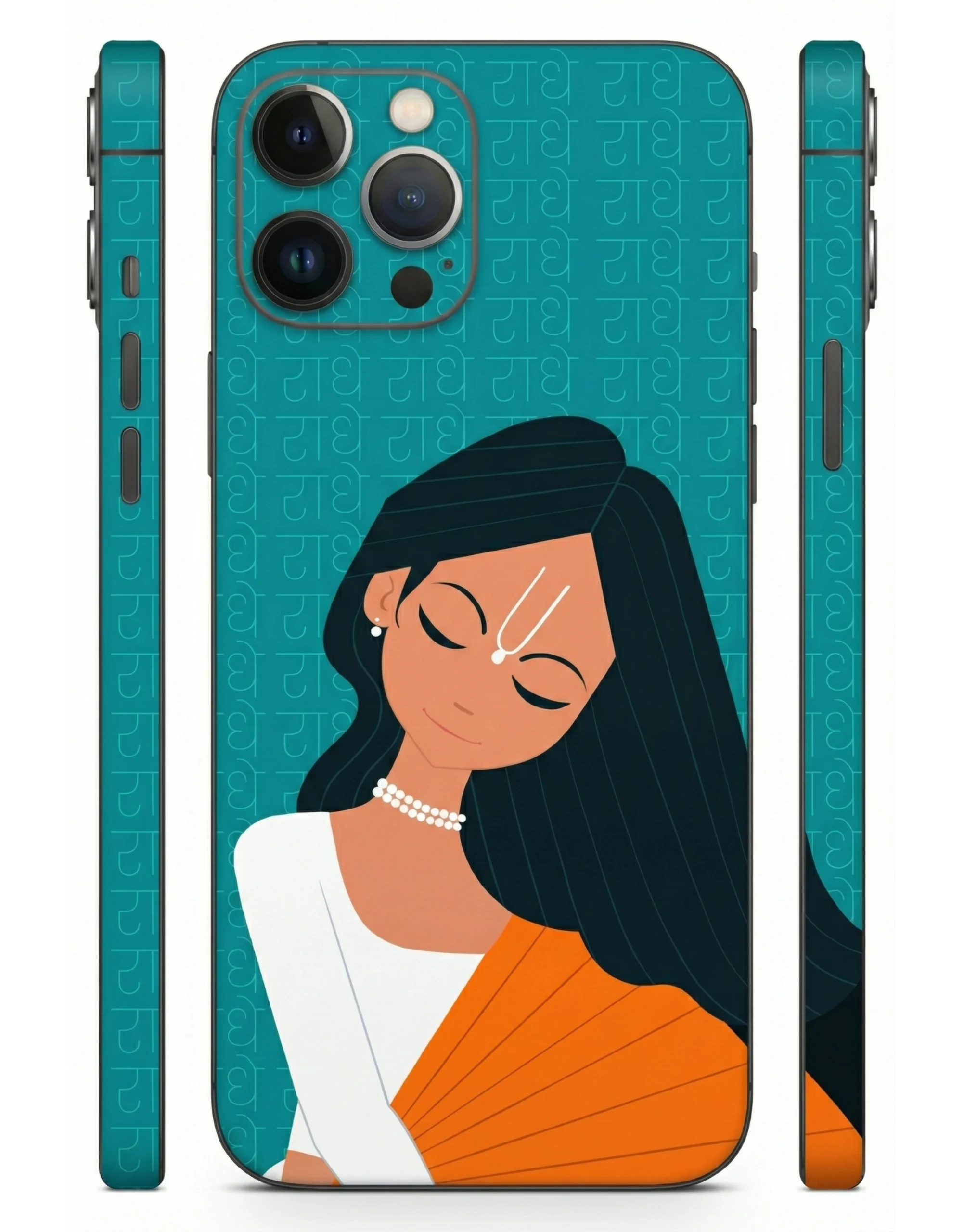 Radha_Minimal_Art_Illustration_Matte_Mobile_Skin