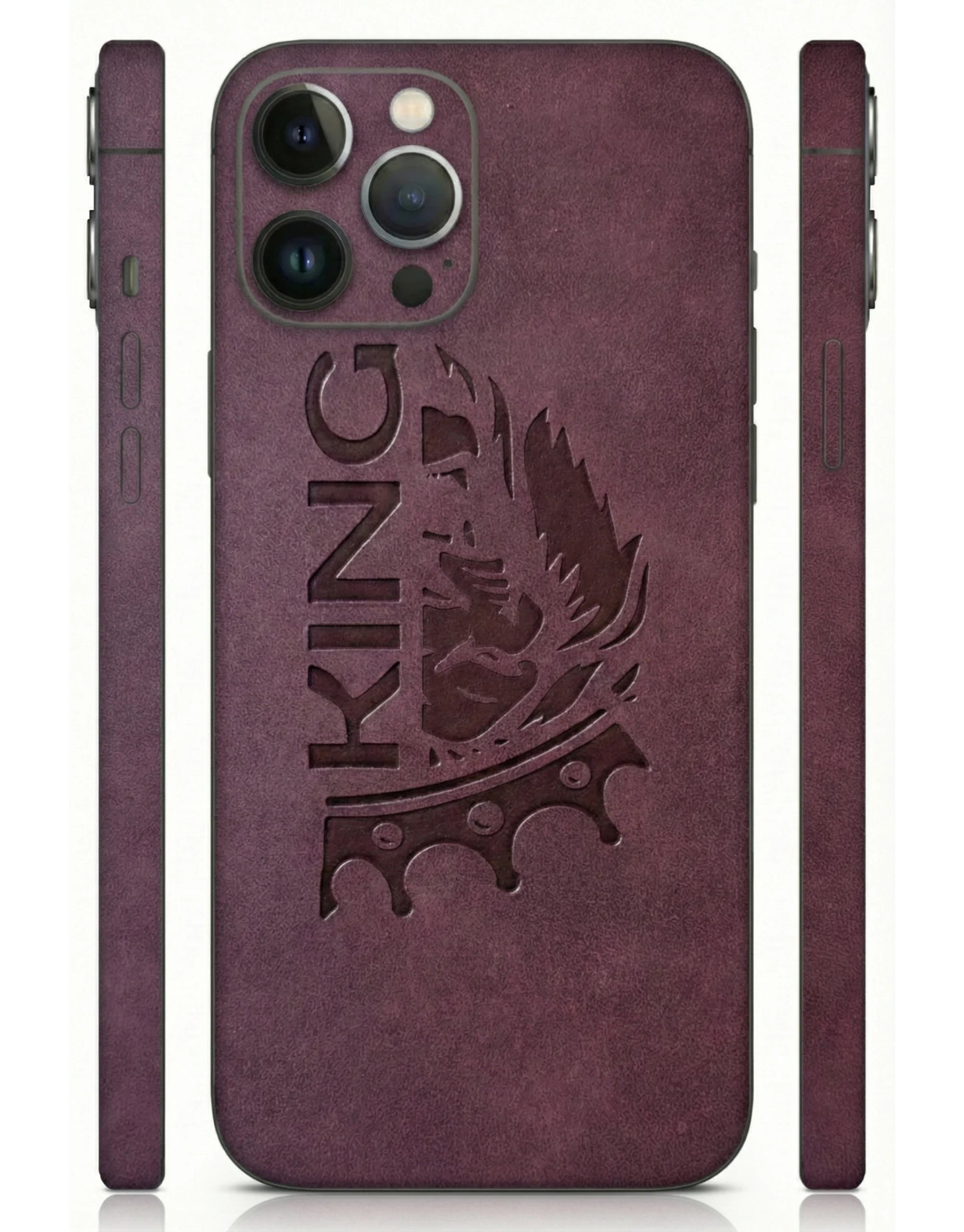 Royal_Maroon_King_Wolf_Embossed_Leather_Mobile_Skin