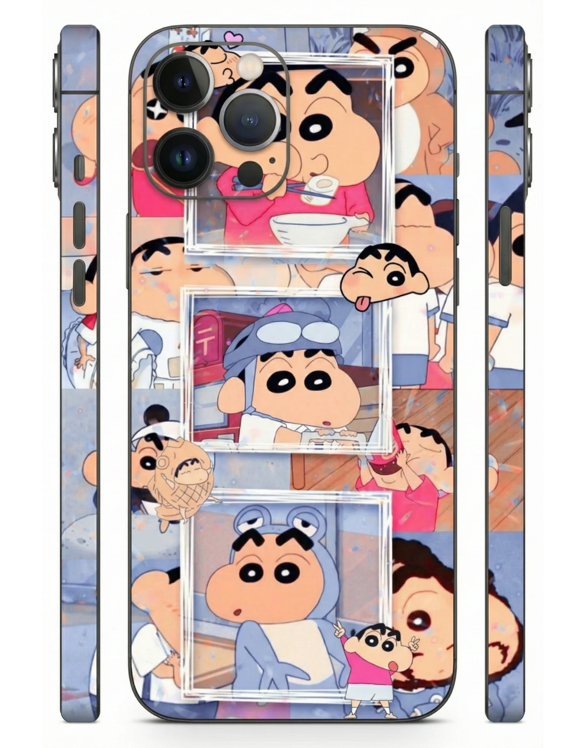 Shinchan_Funny_Collage_Anime_Matte_Mobile_Skin